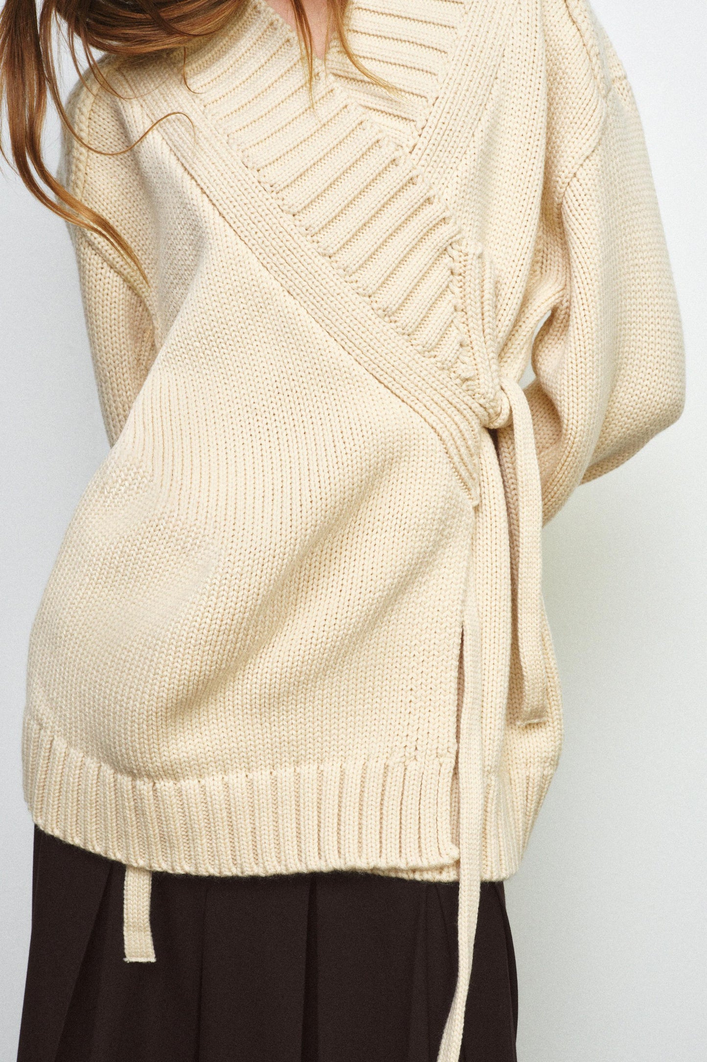 Gilet Kimono Croisé En Maille