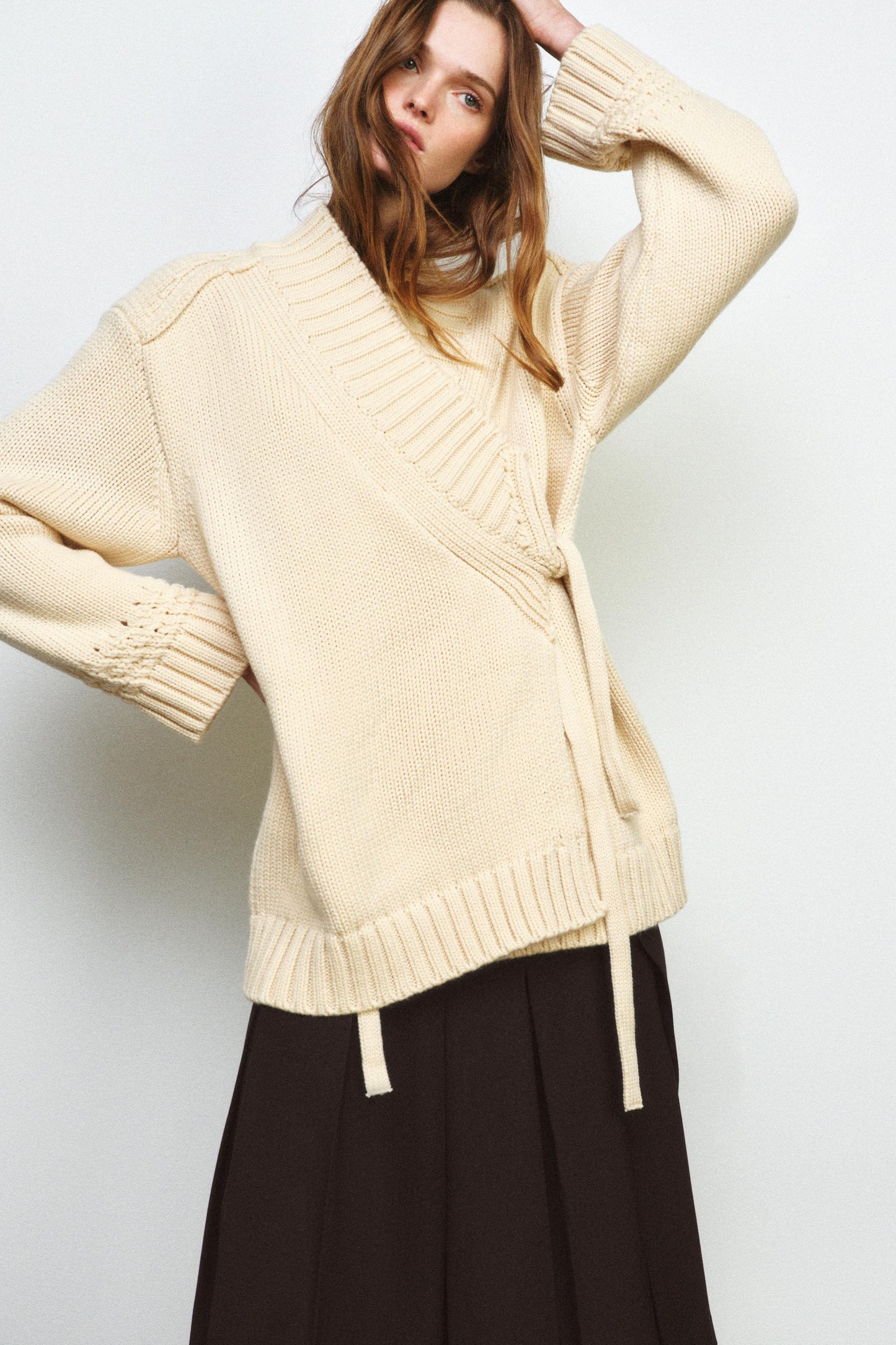 Gilet Kimono Croisé En Maille